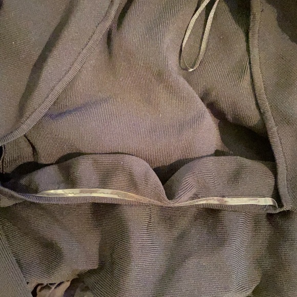 Zara Combination Black Knit Mini Dress - size M - Picture 9 of 10